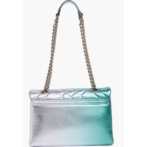 🩵Kurt Geiger Ombre Large Kensington Flap Shoulder Bag - Picture 3 of 7